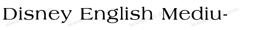 Disney English Mediu字体转换
